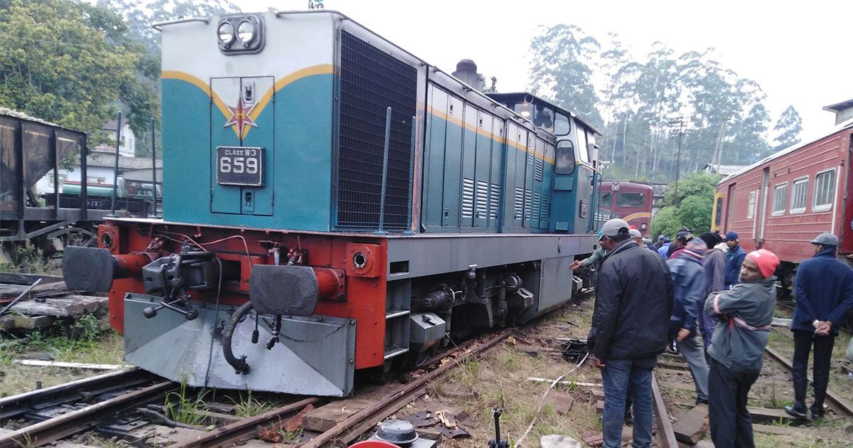 W3 659 Derailed at Talawakele Railway Station